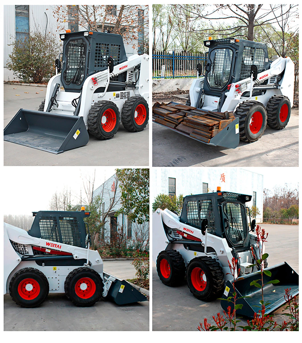 Wholesale Factory Direct Supply Small Mini Hydraulic Skid Steer Loader with Various Attachments 830 Kg Rated Load Wheel Loader