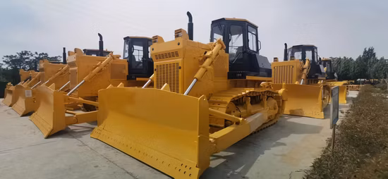 Pequeñas topadoras de orugas de ingeniería forestal Precio al por mayor de construcción Mini topadoras de ruedas hidrostáticas con hoja y cabrestante de registro para la venta